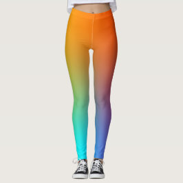 Leggings Sencillo arcoiris colorido