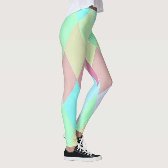 Leggings Sencillo Harlequin Pastel| Piernas (Derecha)