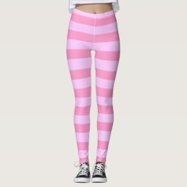Leggings Sencillo patrón moderno de rayas rosadas