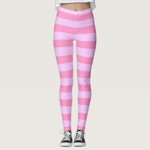 Leggings Sencillo patrón moderno de rayas rosadas