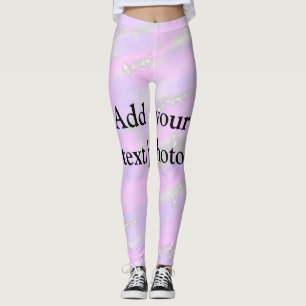 Leggings Sencillo purpurina pastel colorido añade tu foto d
