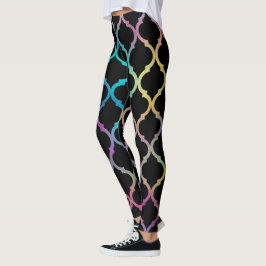 Leggings Sencillo y elegante patrón marroquí de colores mod