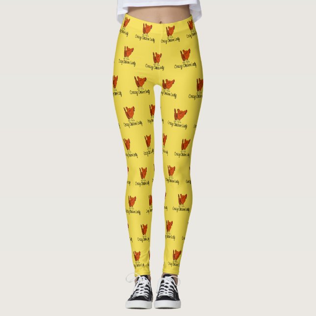 Leggings Señora loca del pollo (Anverso)