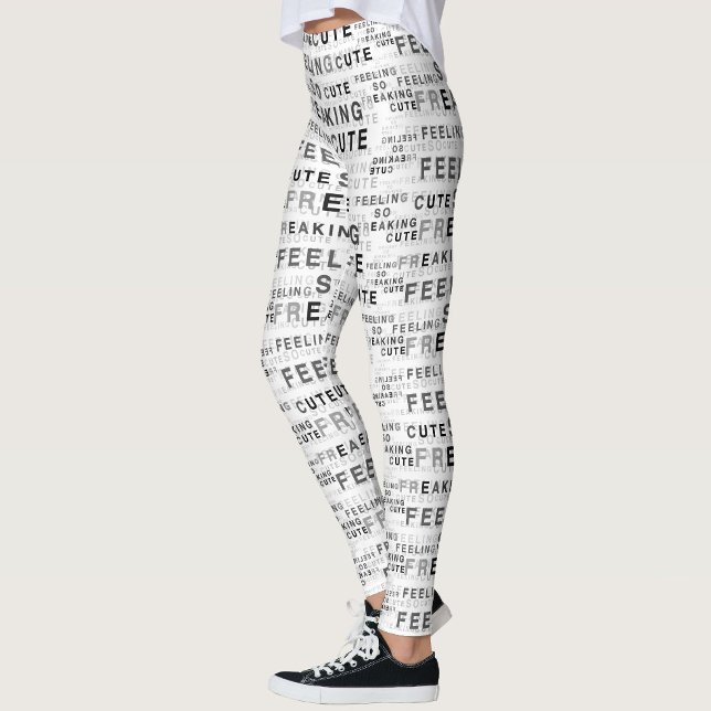 Leggings Sensación de diseño de texto tan divertido (Subido por el creador)