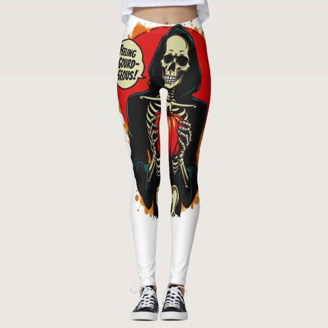Leggings Sensación De Gourdgeous Skeleton Mano Sujetando Ca (Anverso)