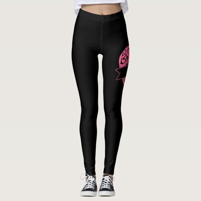 Leggings Sensibilización sobre el cáncer de mama en Cinta d (Anverso)