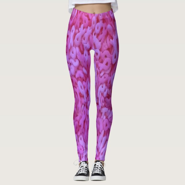 Leggings Sensibilización sobre el cáncer de mama en cinta r (Anverso)