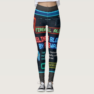 Leggings Sentimientos Bloqueados Por Firewall Divertida Seg