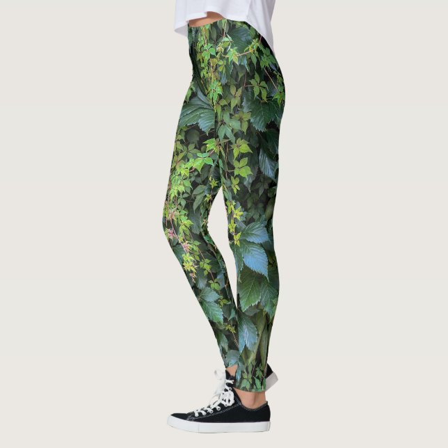 Leggings Serene Green Ivy Wall Colgando Vinas Plantas (Izquierda)