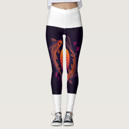 Leggings Serene Koi Fish Cherry Blossom Leggom 🌸 🐠
