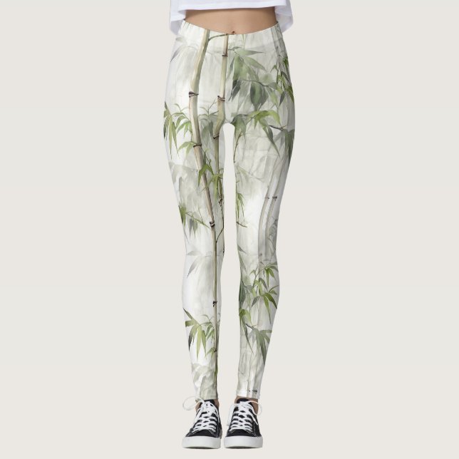 Leggings Serenidad de Bambú Verde (Anverso)