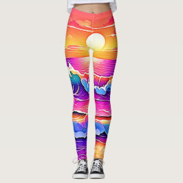 Leggings Serenidad Retro Wave Sunset