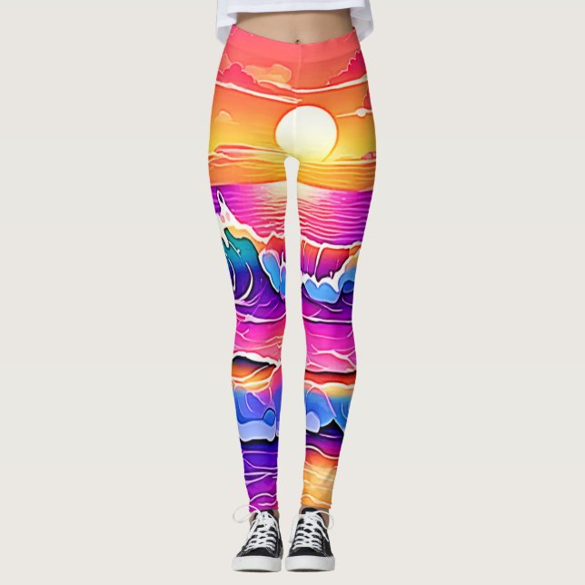 Leggings Serenidad Retro Wave Sunset (Anverso)