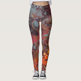 Leggings Serie Crayon fundida - pintura acrílica como