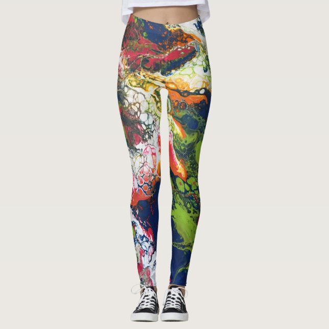Leggings Serie Crayon fundida - Pintura acrílica para el ve (Anverso)