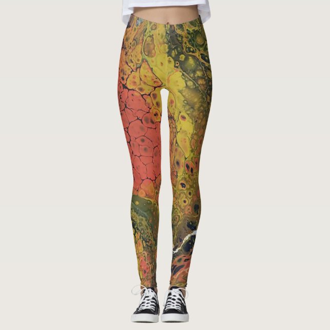 Leggings Serie Crayon fundida - Vías acrílicas como (Anverso)