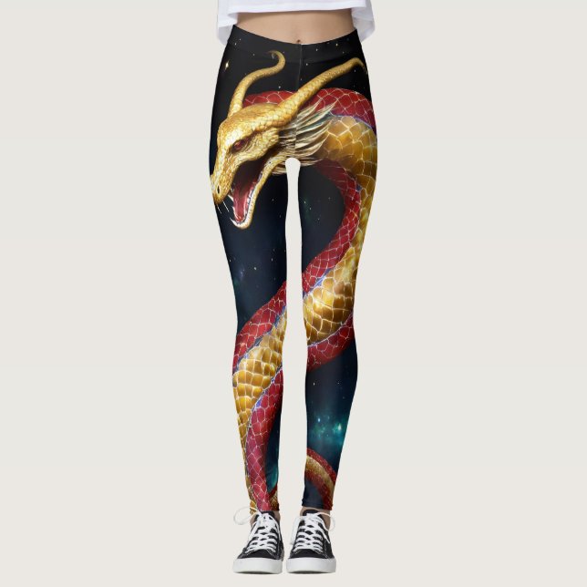 Leggings Serpiente celeste: Leggencias cósmicas (Anverso)