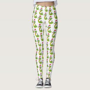 Leggings Serpiente verde suave con personalizado de sombrer