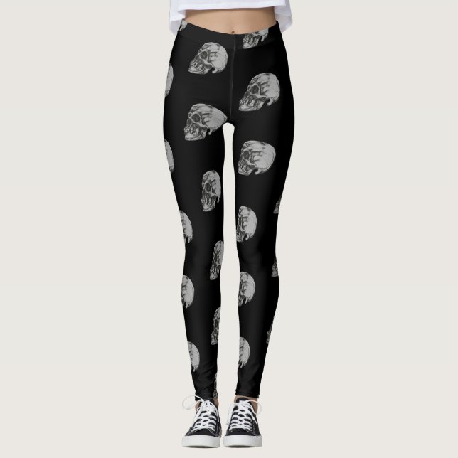 Leggings Sesión de cráneos para Halloween (Anverso)