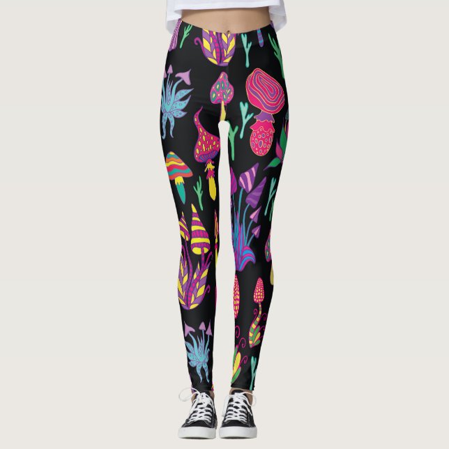 Leggings Setas psicodélicas Patrón de colores arcoiris (Anverso)