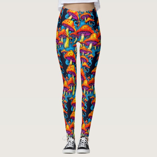 Leggings Setas psicodélicas retro trippy (Anverso)