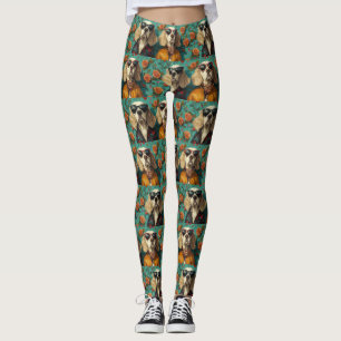 Leggings Setter Inglés con rosas del corazón Día de San Val