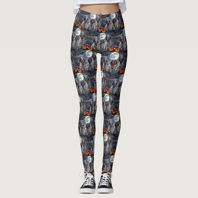 Leggings Setter Inglés Halloween Espeluznante (Anverso)
