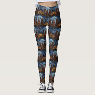 Leggings Setter Rojo Irlandés Halloween Espeluznante