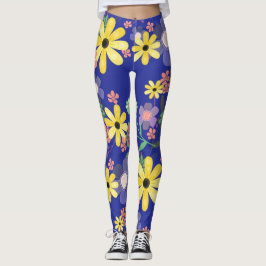 Leggings Seventies Retro Big Floral