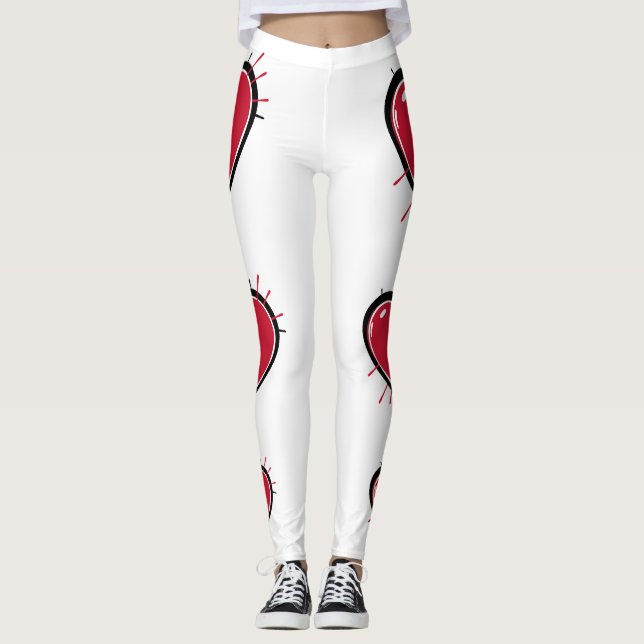 Leggings Sexy Red Heart Gym Activewear (Anverso)