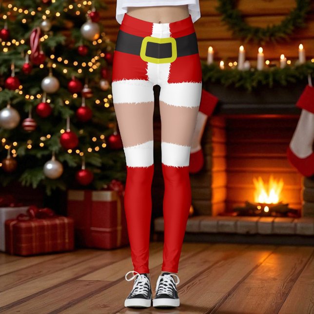 Leggings Sexy Santa Navidades Bolsa Novedad Diversión (Sexy Santa Christmas Stockings Novelty Fun Leggings by Ricaso. Cute holiday clothing )