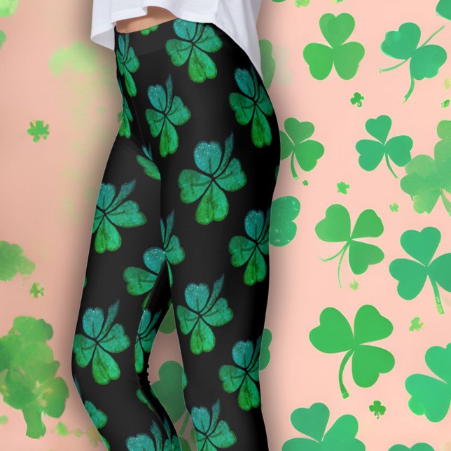 Leggings Shamrock Clover Green Pattern St. (Subido por el creador)