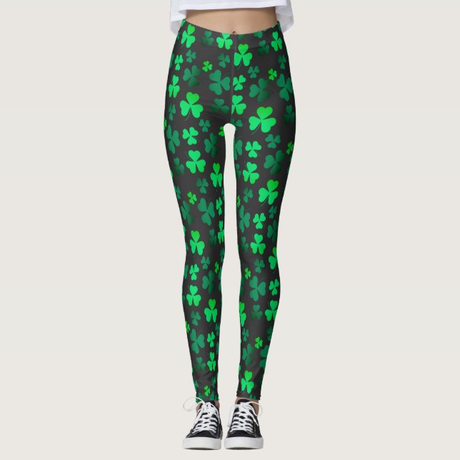 Leggings Shamrock Clover Irlanda Irlanda Irlanda Moderno Ve (Anverso)