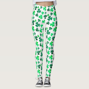 Leggings Shamrock Clover Leaf Ireland Irlanda