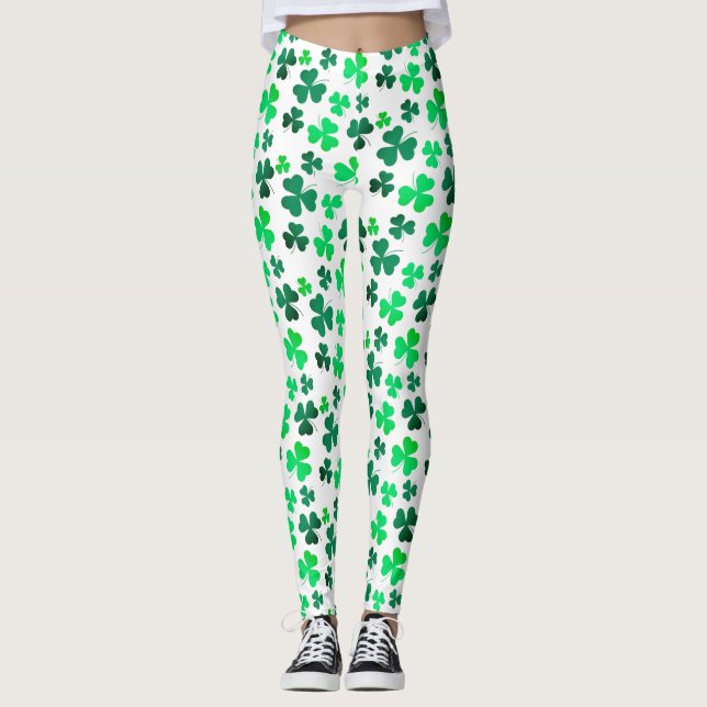 Leggings Shamrock Clover Leaf Ireland Irlanda (Anverso)