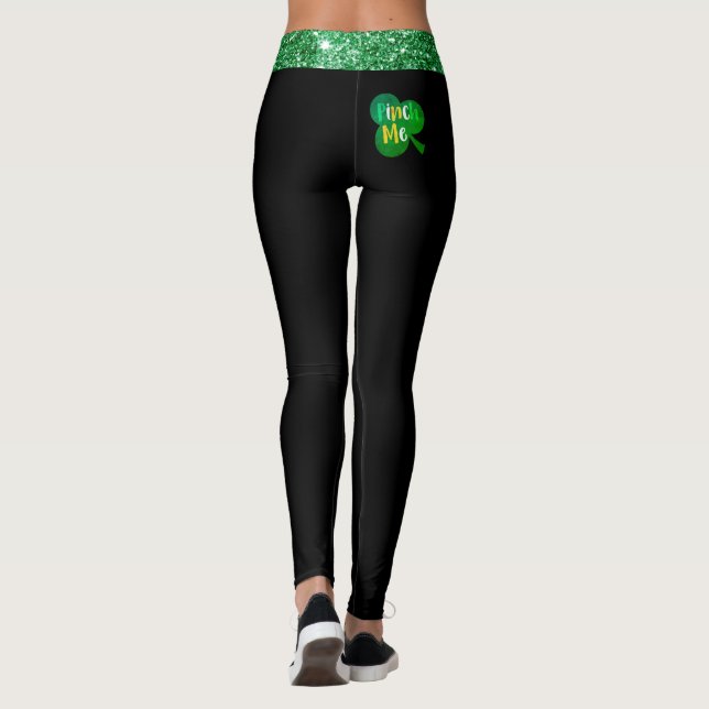 Leggings Shamrock colorido con Pinch Me Print Stretchy (Reverso)