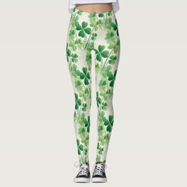 Leggings Shamrock Four Leaf Clover St Patrick's Day