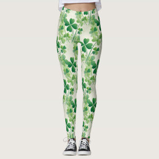 Leggings Shamrock Four Leaf Clover St Patrick's Day