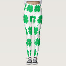 Shamrock Irish Green St Patricks Day White