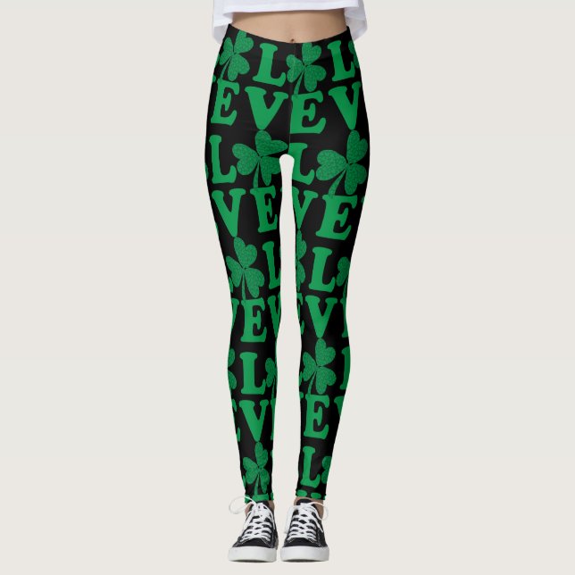 Leggings Shamrock Irish Love (Anverso)