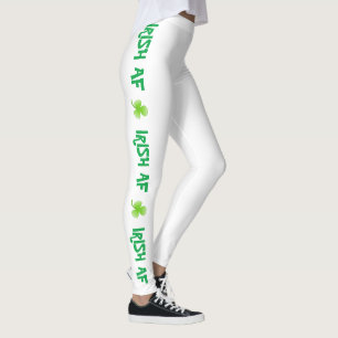 Leggings Shamrock verde irlandés en el Día de San Patricio