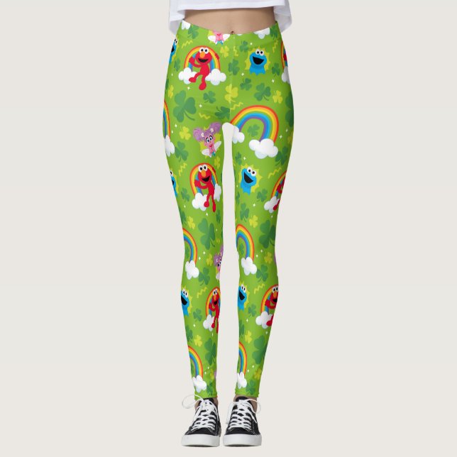 Leggings Shamrock y patrón arcoiris en Plaza Sésamo (Anverso)
