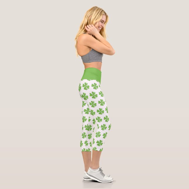 Leggings Shamrock Yoga Capri del Día de San Patric (Derecha)
