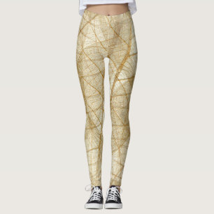 Leggings Sheer Lace Leaves