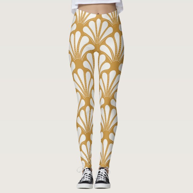 Leggings Shell de mar geométrico Art Deco (Anverso)
