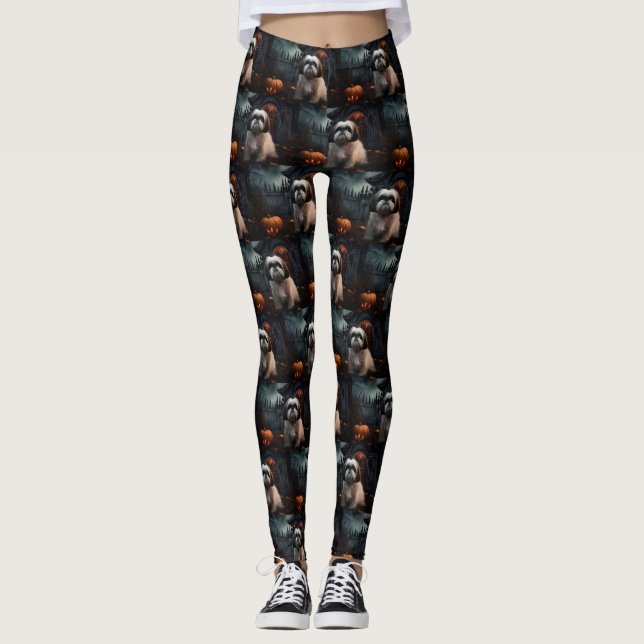 Leggings Shih Tzu Halloween Espantoso (Anverso)