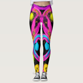 Leggings shiny Abstract art
