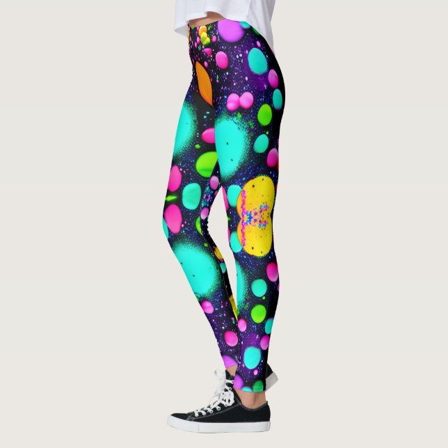 Leggings shiny Abstract art (Izquierda)
