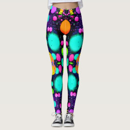 Leggings shiny Abstract art