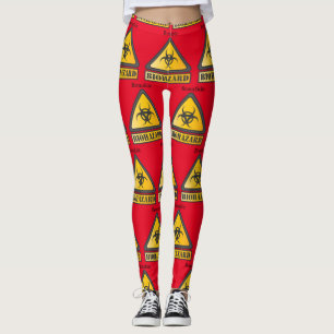 Leggings Signo de advertencia de Biohazard divertida